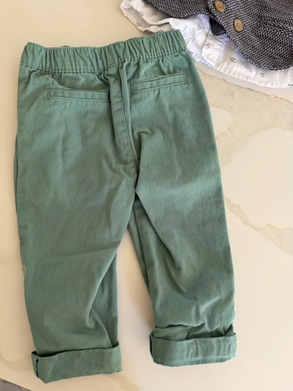 Green Bow Tie & Pants Formal Set with Gray Vest